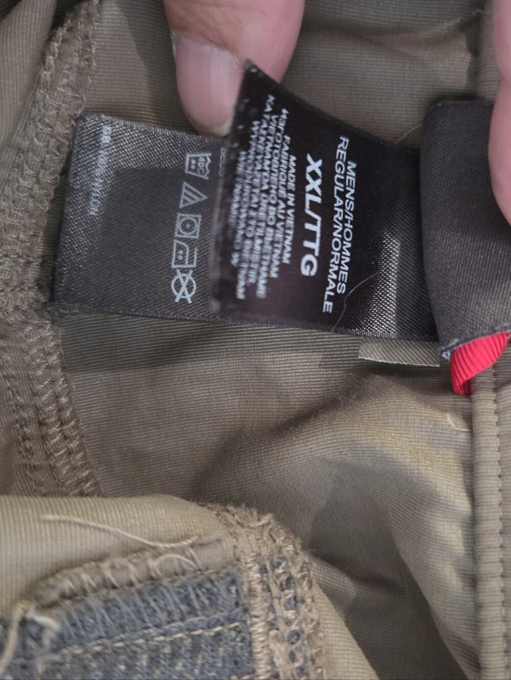The North Face Mens XXL Convertible Cargo Hiking Pants Brown Zip Off Belted